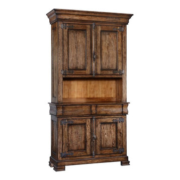 Side Cabinet Philippe Rustic Pecan Wood French Cremone 4 Doors