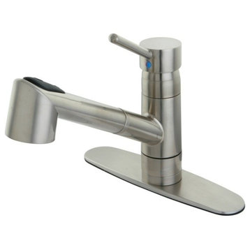 Wilshire Single Handle Pull-Out Spray Kitchen Faucet, Brushed Nickel