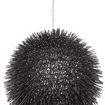 Varaluz Lighting - Varaluz Lighting Urchin - One Light Pendant, Black Finish - Sea urchins are simple, geometric-shaped creatures with telltale barbs that inhabit all oceans. They are also creatures that inspire poetic words and light fixtures alike. Hand crafted. Hand-forged steel has 70% or greater recycled content. Low-VOC finish. Nature inspired.