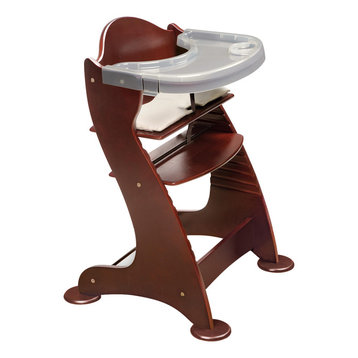 Badger Basket Co. Embassy Adjustable Wood High Chair, Cherry
