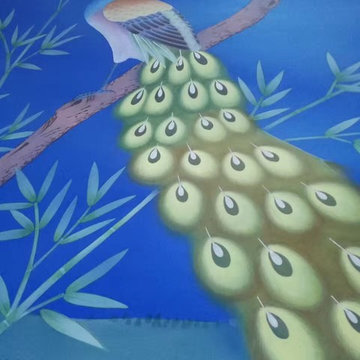 Oriental silk wallpaper in China-Details