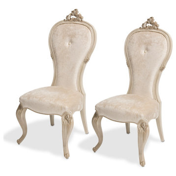 Platine de Royale Velvet Dining Side Chair, Set of 2 - Champagne