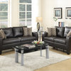 Benzara BM168737 Bonded Leather 2 Piece Sofa Set With Cushioned Seat & Back