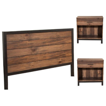 Home Square 3-Piece Set with Weston Standard King Headboard & 2 Nightstands