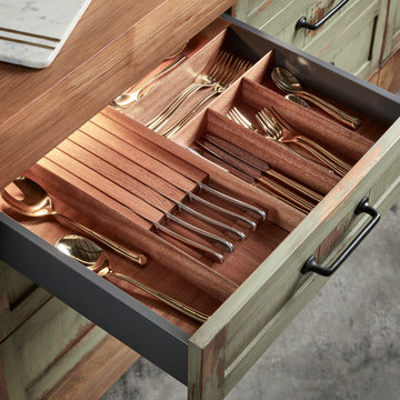 Häfele Fineline Drawer Organization - Mahogany