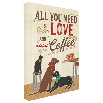 Stupell Industries All You Need is Love and Coffee Cats Dogs, 30 x 40