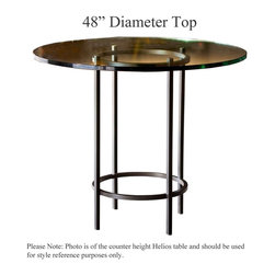 Helios Bar Height Table with 48in. Diameter Top by Charleston Forge - Indoor Pub And Bistro Tables