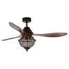 52 in Vintage Ceiling Fan with Remote Control in Brown