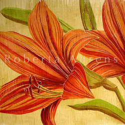 Roberta Ahrens Cracked Linen Botanical Paintings - Products