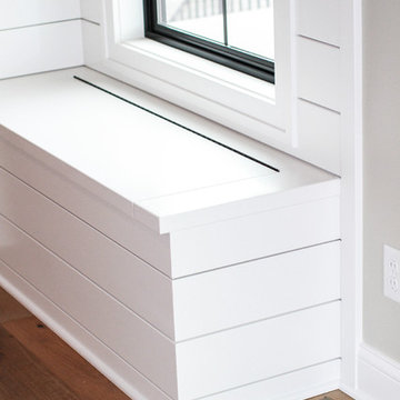 Shiplap Living Room | Alta Vista, Malibu French Oak, Ankeny, IA - Oakst