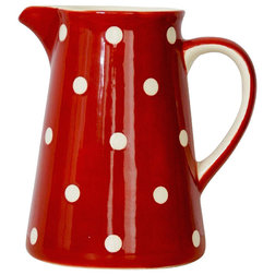 Traditional Pitchers Red Polka Dot Pitcher
