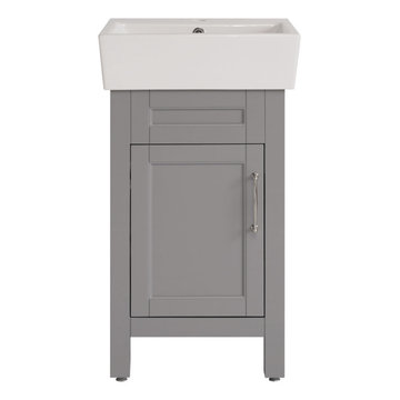 18 inch Gray Single Sink Vanity