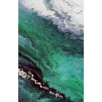 "Green Shore Line From Above" Fine Art Giant Canvas Print, 54"x84"