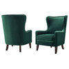 Rosco Velvet Accent Chair, Green