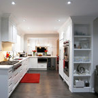 Open ktichen with hidden pantry - Contemporary - Kitchen - Calgary - by ...