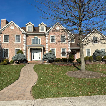 Brick Colonial Exterior & Paver Walkway