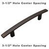Cosmas 2363-3.5ORB Oil Rubbed Bronze 3-1/2” CTC Arch Cabinet Pull [5-PACK]