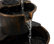 40" Tall Outdoor 3-Tier Barrel Pump Waterfall Fountain, Brown