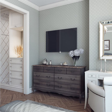 Interior design in residential complex "Chocolate"