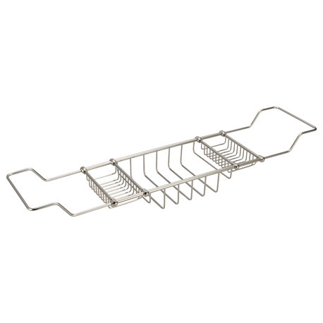 Expandable Bath Caddy For The Elegant Tub, Polished Nickel PVD Finish
