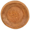 Painted Round Rustic Farmhouse Wooden Dough Bowl, Natural, Round