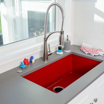 Quartz Luxe Single Bowl Undermount Sink, Maraschino