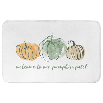 Welcome to our pumpkin patch 34"x21" Bath Mat