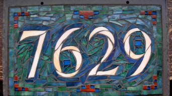Mosaic House Numbers on Slate