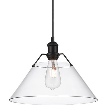 Orwell Large Pendant With Clear Glass Shade