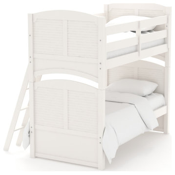 Neopolitan White Complete 3/3 Twin Shutter Bunk Bed