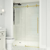 VIGO Elan E-class 60" x 76" Frameless Sliding Shower Door, Matte Gold