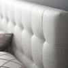 Lily Queen Faux Leather Headboard, White