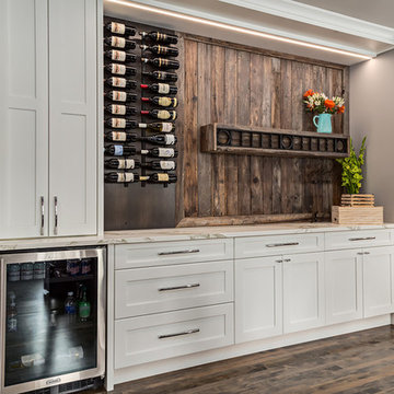 The wall of awesome: a fabulous home wine bar