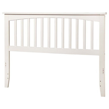 Leo & Lacey Traditional Wood Queen Headboard w/ USB Charging Station in White