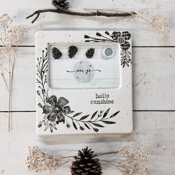 Hand Painted Hello Sunshine Tabletop Photo Frame