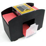 Trademark Poker - 4 Deck Automatic Card Shuffler, Two Shufflers - This Automatic Card Shuffler (4 Decks) is battery operated.