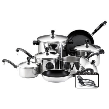 Farberware Classic Stainless Steel 15-Piece Cookware Set