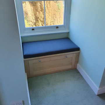 Maple Wardrobe, Hand Rails, Window Seat & Oak Bookcase