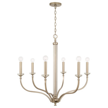 Capital Lighting 444861 Breigh 6 Light 32"W Chandelier - Brushed Champagne