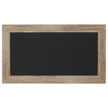 Beatrice Rustic Woodgrain Framed Magnetic Chalkboard, Rustic Brown, 23x13