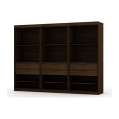 Mulberry Open 3 Sectional Closet, Set of 3, Brown