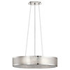 Massimo Polished Nickel Crystal Bead Oval Drum 8 Light Chandelier/Pendant
