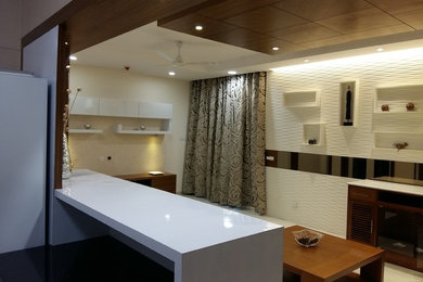 Minimalist family room photo in Bengaluru