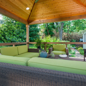 Design Builders contemporary covered deck & pavilion in Chevy Chase MD