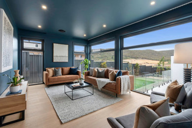 Design ideas for a contemporary living room in Canberra - Queanbeyan.