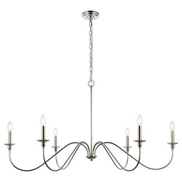Living District LD5056D48PN Rohan 48 inch chandelier in polished nickel