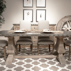 Maddox Barn Wood Trestle Dining Table - Products