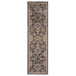 Nourison - Nourison Juniper 2'2" x 7'6" Charcoal Multi Vintage Indoor Area Rug - Bring a bouquet of beauty into your home with this delightful Juniper area rug filled with an all-over design of blossoms. Its Persian garden-inspired design, blooming with multi-color transitional tones, is made chic and contemporary with a warm charcoal background. Enjoy this garden of delights in your bedroom or family room, living room, dining room, entryway or home office.