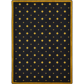 Joy Carpets Any Day Matinee, Theater Area Rug, Walk Of Fame, 10'9"X13'2", Black