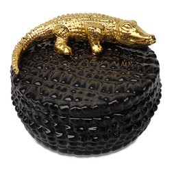 Waylande Gregory Croco Black Specialty Box - Home Decor